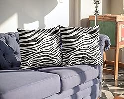 WIBUE Zebra Throw Blanket 60"x50" with 2 Pcs Pillow