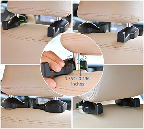 4 Phovana+Headrest+Hangers+Hooks+Hanger+Automotive