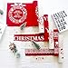 Newdanceus 12x108 Christmas Table Runner Burlap Christmas Holiday Table Runners Linens Thanksgiving Xmas Decorations Party Home Decor (1 pc, F)