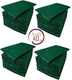(Set of 40) Scrub Sponge,Scouring pad, Non-Scratch Pot Scrubber Pads, Cleaning Sponge, Green, 5 3/4'' x 3 3/4''