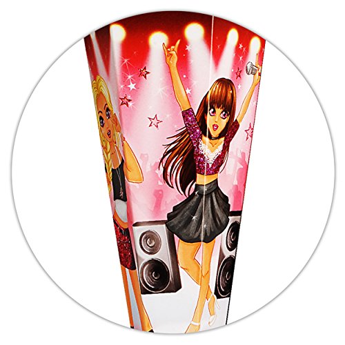 alles-meine.de GmbH 10 Stück 3-D Glitzer Effekt ! Schultüten - Glamour Girl/Sängerin & Rock Star - 50 cm - 6-eckig - incl. Schleife - mit Tüllabschluà - Zuckertüte - mi.. – Bild 6