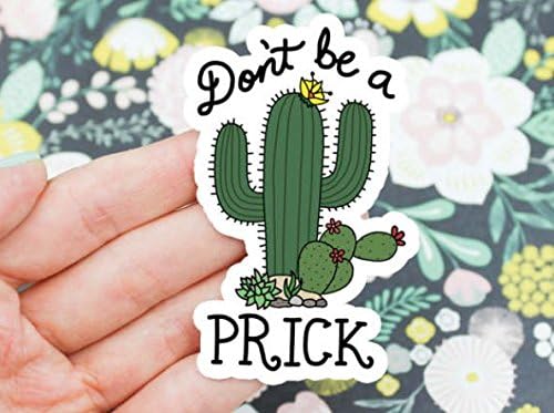 Funny Cactus Sticker, Cactus Stickers, Don't Be a Prick Sticker, Funny Vinyl Sticker, Outdoorsy Sticker, Cute Sticker, Succulent Sticker