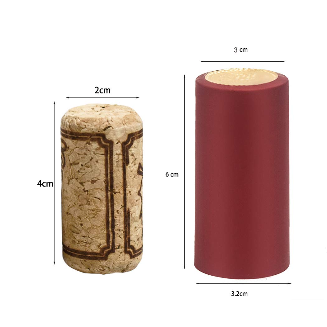 50 Pcs Pvc Heat Shrink Capsules And 50 Pcs Straight Corks For Professional And Home Use Suitable For Wine Bottles Bottling Corking Kitchen Dining Fcteutonia05 De