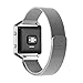 Fitbit Blaze Band, NO1seller Top Milanese Loop Stainless Steel Bracelet Strap Wristband for Fitbit Blaze Smart Fitness Watch with Unique Magnet Lock (6.7-8.1 inch) without Frame