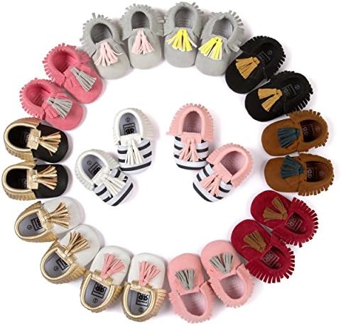 Baby Moccasins (Black w/white)