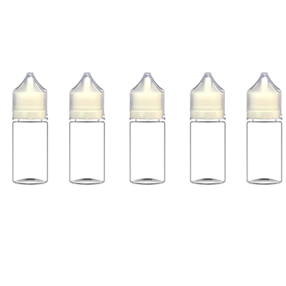 30ml Clear Unicorn PET Plastic Bottle with Child Resistant Cap (5 Pack)