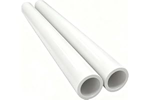 YSIL 1-1/2" PVC Pipe 1FT Long Sch40 Furniture Grade for Home,Farm,Garden,Workshop White 2 Pack