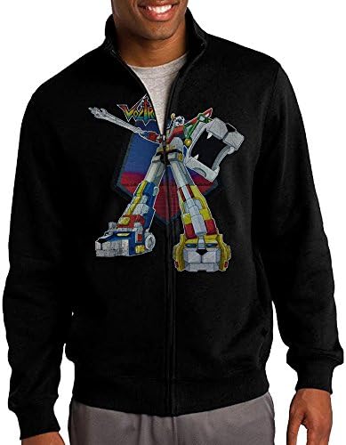Zepu Men's Sweatshirt Voltron Blazing Sword Full-zip Hoodie Jacket XL Black