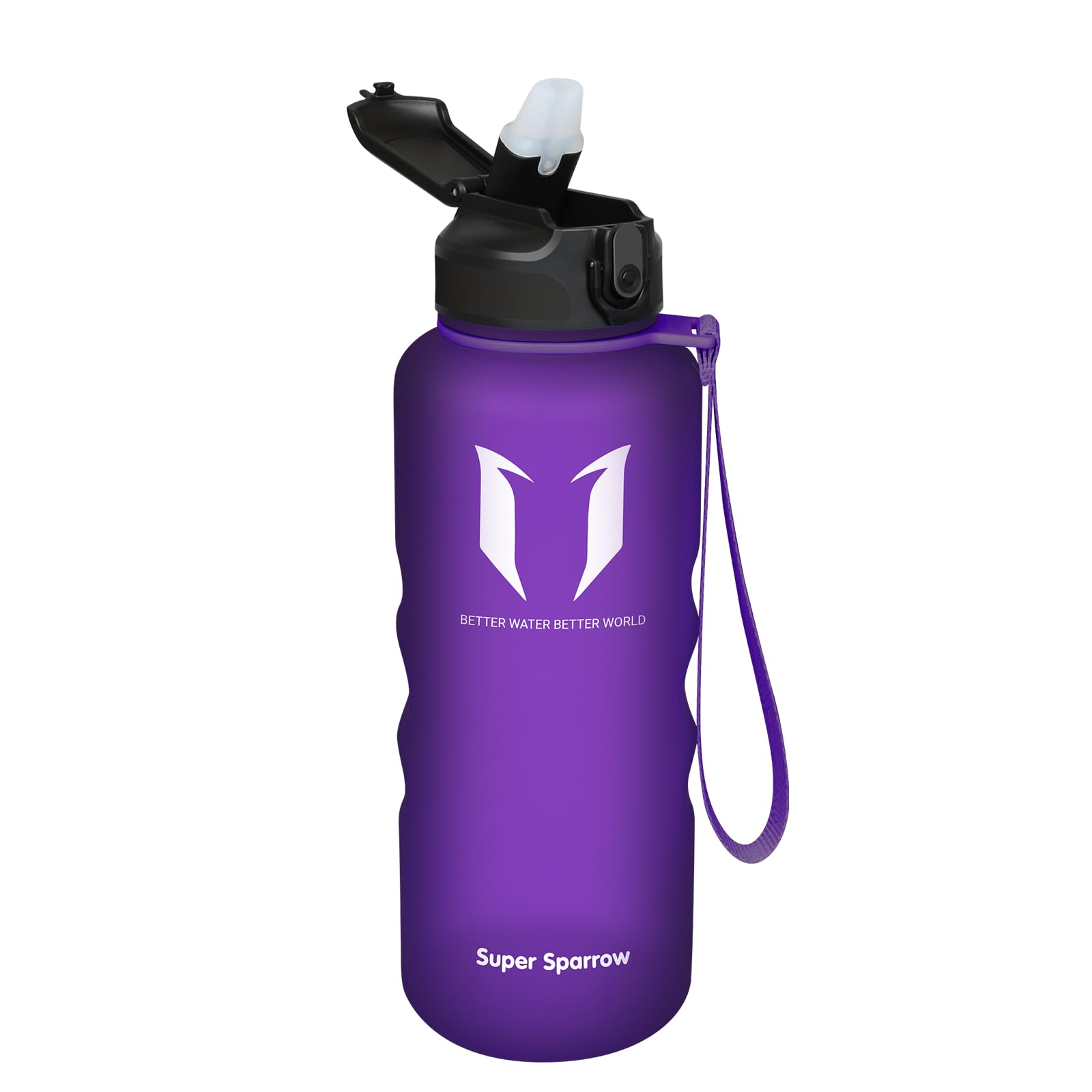Super Sparrow Water Bottle with Straw - 1.5L - Non-Toxic BPA Free Tritan Sports Water Bottle - Leak Proof Gym Bottle