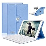 iPad Mini 4 Keyboard, COO iPad Mini 4 Case with Built­in Removable Bluetooth Keyboard for Apple iPad Mini 4 (Model A1538/A1550) with 360 Degree Rotation and Multi-Angle Stand (Sky Blue)