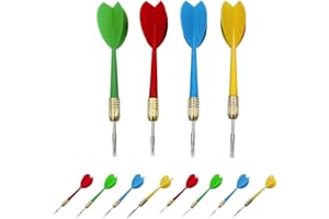 Helonge Dart, 16 Pcs Dart with Steel Tip Points for Dartboard Multicolor
