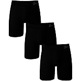 Shinesty Long Leg Boxer Briefs for Men Pack of 3 - Hammock Support Pouch Underwear For Men with Fly