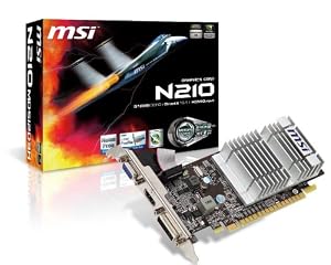 Image of MSI GeForce 210 512 MB DDR3 TurboCache 1 GB VGA/DVI/HDMI PCI Express x16 2.0 Graphics Card (N210-MD512D3H/TC)
