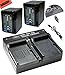 BM Premium 2 VW-VBT380 Batteries and Dual Charger for Panasonic HC-V800K, HC-VX1K, HC-WXF1K, HCV510, HCV520, HCV550, HC-V710, HC-V720, HC-V750, HC-V770, HC-VX870, HC-VX981, HC-W580, HC-W850, HC-WXF991
