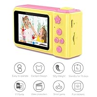 RHYTHMARTS Kids Digital Camera 1080P HD Rechargeable Mini Child Camcorder Sport Action Photo/Video Outdoor for 4-10 Years Old Boys Girls Gifts