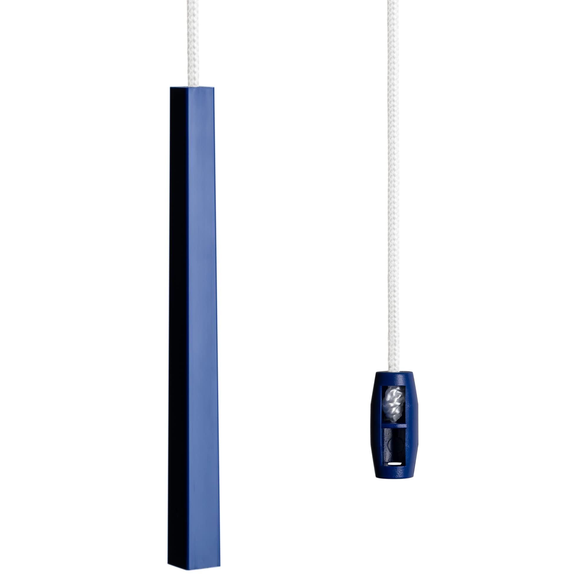 sleeklight Light Pull Cord and Handle. Choice of Navy Blue Handle Type with Ice White Cord. (Quad)