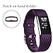 GEAK For Fitbit Charge 2 Bands, Classic Sports Replacement Bands for Fitbit Charge 2, Small Diamond-Plum