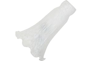 Bieye LS10 Lily Flower Blown Glass Lampshade (White, Opening I.D. 1.26" x O.D. 1.5")