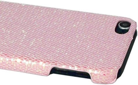 ASleek Light Pink Bling Sparkle Glitter Hard Case Back Cover for Apple iPod Touch 5th Generation 5G + Asleek Microfiber Cloth