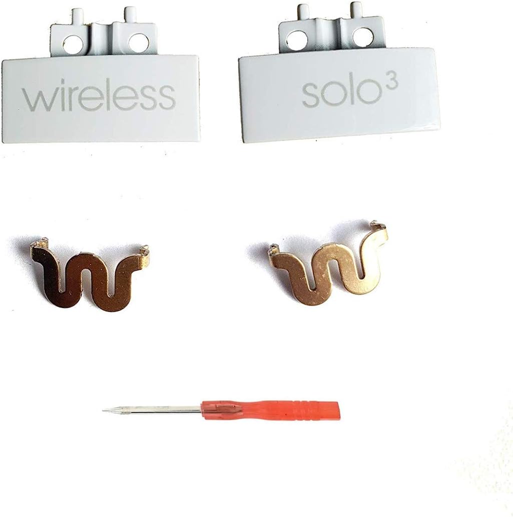 Replacement Headband Connector +Headband Screws Repair Parts Kit for Beats Solo 3 3.0 & Solo 2 Wireless Over Ear Headphone (Not fit Solo 2 Wired) (Connector Pin-White)