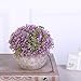 HC STAR Artificial Plant Potted Mini Fake Plant Decorative Lifelike Flower Green Plants Fake Flowers Small Fake Plants for Home/Office Decor/Desk/Kitchen/Bathroom/Shelves Purple Decor
