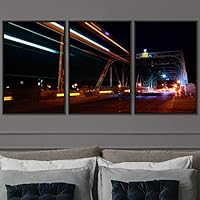 3 Piece Framed Canvas Wall Art Colorful Industrial Lights Canvas Prints Home Artwork Decoration for Living Room,Bedroom - 16