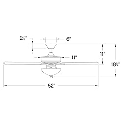 Hinkley Metro 52" LED Indoor Dual Mount Ceiling Fan