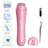 Queenwill Womens Facial Hair Remover Electric Facial Hair Razor for Women Portab