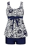 MiYang Women's Plus Size High Waist Printing Swimsuit Bathing Swimwear