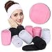 Spa Facial Headband for Women Make Up Headbands Terry Cloth Hair Wrap Head Band for Washing Face Adjustable Towel with Tape 9 Pcs Tbestmax