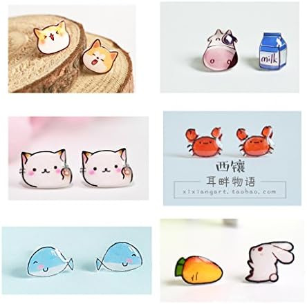 Cute Animals Hypoallergenic Nickel-free Stud Earrings Set For Kids Girl (8pair Combination promotion 1)
