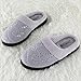 Komyufa Soft House Cotton Slippers Flat Closed Toe Lightweight Indoor Outdoor Home Shoes(XL/8.5-9 B(M) US, Grey)