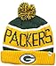 '47 NFL Green Bay Packers Calgary Cuff Knit Beanie with Pom, Dark Green/Yellow, One Size