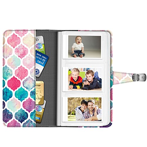 Fintie Wallet Photo Album for Fujifilm Instax - 108 Pockets [Snap Fastener] Photo Album for Fujifilm Mini 9 Mini 8+ Mini 90 Mini 26+, HP Sprocket, Polaroid Camera 3-Inch Film (Moroccan Love) - Thumbnail 2