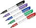 Amazon Basics Permanent Markers, Fine Point Tip, Assorted Markers for Office, School, and Home Use, 12 Pack