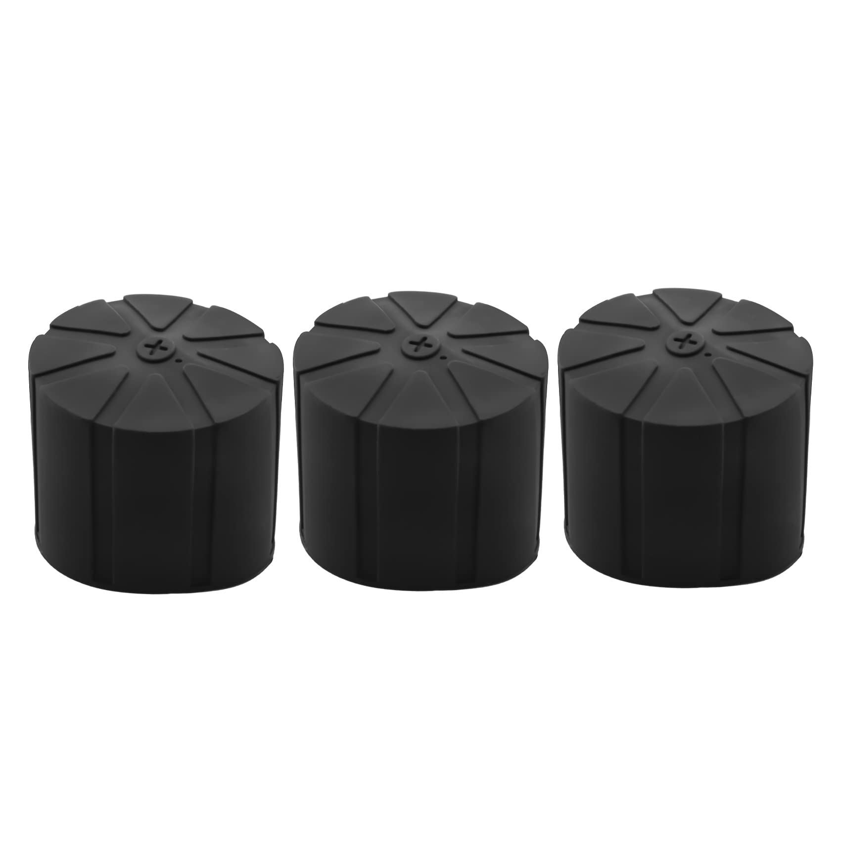 JIVIMOCO 3Pcs Waterproof Silicone Universal Lens Cap Cover for 65-90mm DSLR Camera Lenses