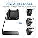 NANW Charger Dock Compatible with Fitbit Versa 2 (Not for Versa), Premium Aluminum Charging Stand Station Cradle Base Adapter with 4.2ft USB Cable Cord Accessories for Versa 2 Smartwatch, Black