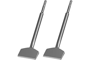 TOOVEM A FAMILY OF MANUFACTURERS 3 Inch SDS Plus Chisel, TOOVEM 3 x10 Inch Wide Cranked Angled Bent Tile Removal Chisel Bit Tool, Compatible with SDS Plus System Impact Drills and Rotary Hammers (2PCS)