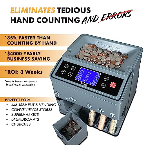 Cassida C300 Professional USD Coin Counter, Sorter and Wrapper/Roller