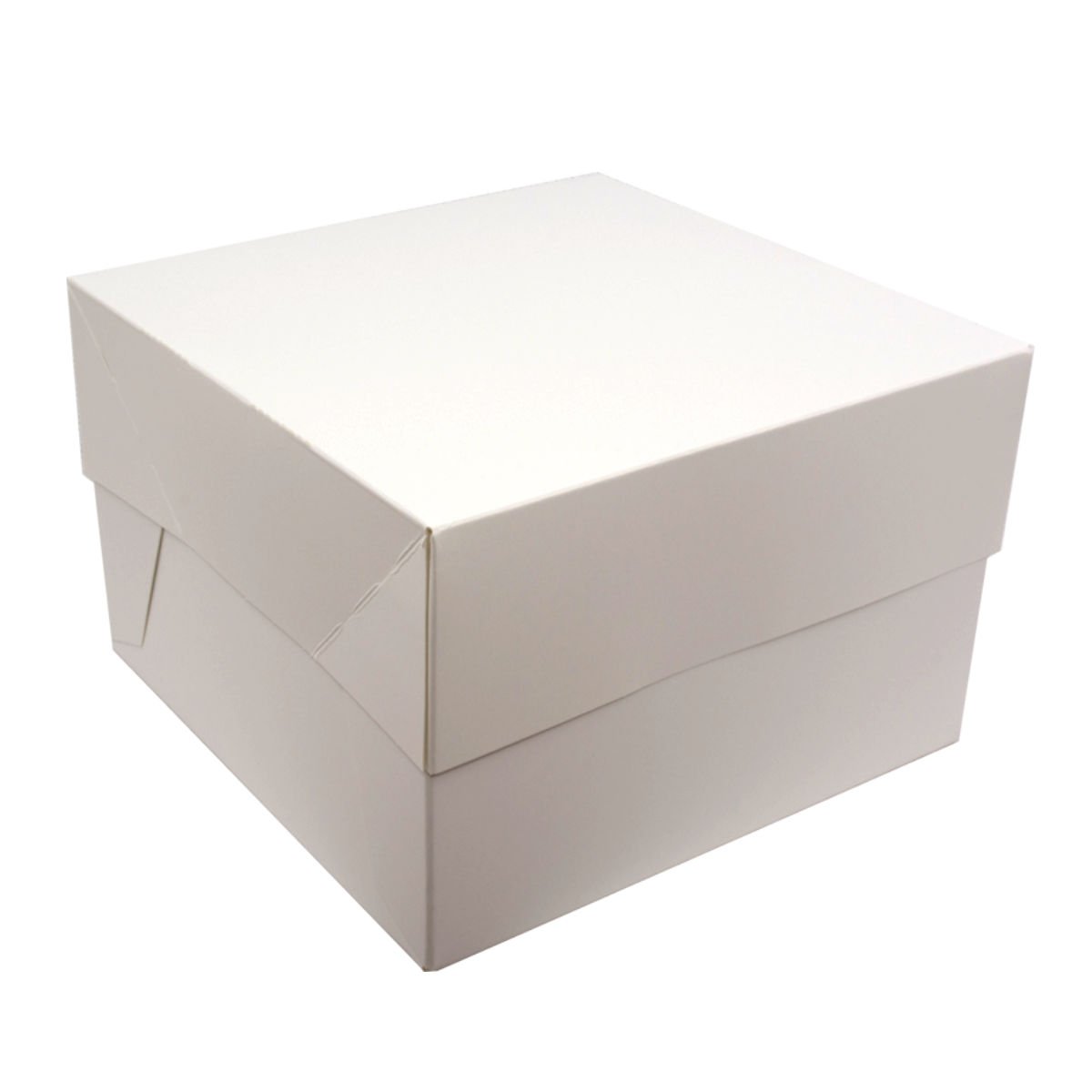 Reynards White SQUARE Cake BOXES - PACKS OF 5 - perfect for transporting your creations! (8 Inch)