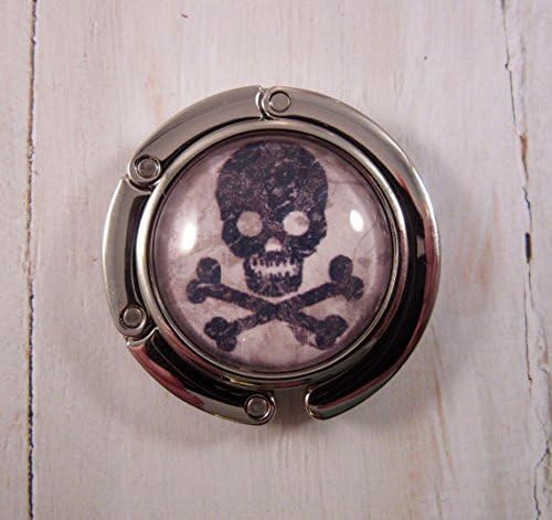 Pirate Skull &amp; Crossbones Purse Hook or Handbag Hanger
