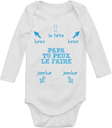Green Turtle Papa Tu Peux Le Faire Cadeau Pour Le Futur Papa Body Bebe Manche Longue Amazon Fr Vetements Et Accessoires