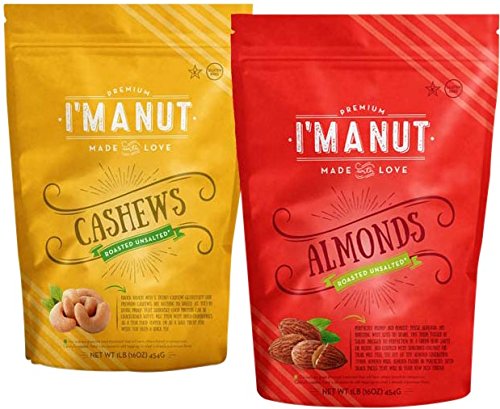 UNSalted Almond and Cashew Value Pack Bundle (Roasted, UNSalted, Premium,) 1 Pound each Bag - Thumbnail 6