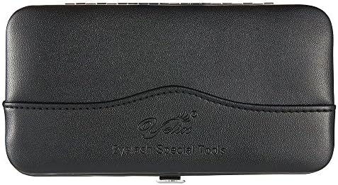 Small Tweezers Case for Eyelash Extensions Individual Makeup Tools Storage Scissors Lash Brush and Tweezers Bag 9 Colors by Yelix (Black)