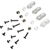 Hockey Helmet Visor Screws Washers Nuts Kit &ndash; 24-Piece Backup Hardware Set with 12 Screws (Short/Medium/Long), 4 Nuts, 8 Washers &ndash; Safety Accessories for Ice Hockey Helmet Visor Replacement
