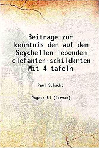 Beitrage Zur Kenntnis Der Auf Den Seychellen Lebenden Elefanten