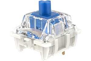 CN GAMING GATERON G Blue Pro V3.0 Pre-lubed 5pin Clicky Switch for SMD RGB MX Mechanical Gaming Keyboard Switches (70 Pcs-5pin, Blue)