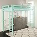 Home Accent Furnishings Modern Twin Over Loft Metal Bunk Bed with Integrated Guardrails - Mint