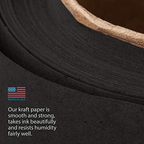 Black Paper Roll 18 by 1800 Inches (150 Feet) Use it as Black Construction Paper, Black Poster