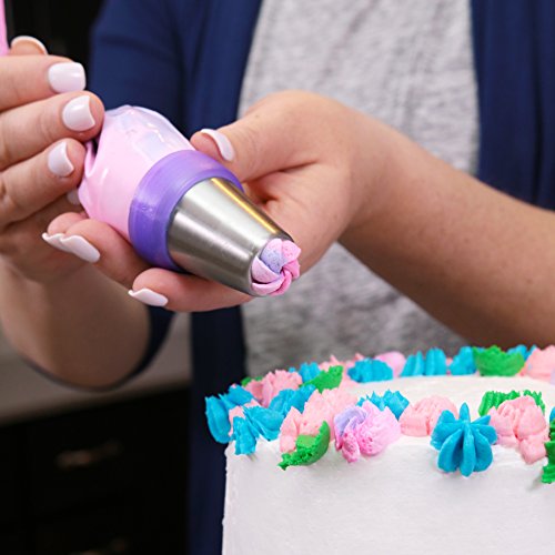 Russian Piping Tips Set 105 Pcs - 50 Numbered Frosting Nozzles & Instruction Sheet - 50 Pastry Bags & 4 Couplers - Cake, Cupcake & Baking Decorating Supplies Kit For Flower Shaped Icing Decorations - Thumbnail 5